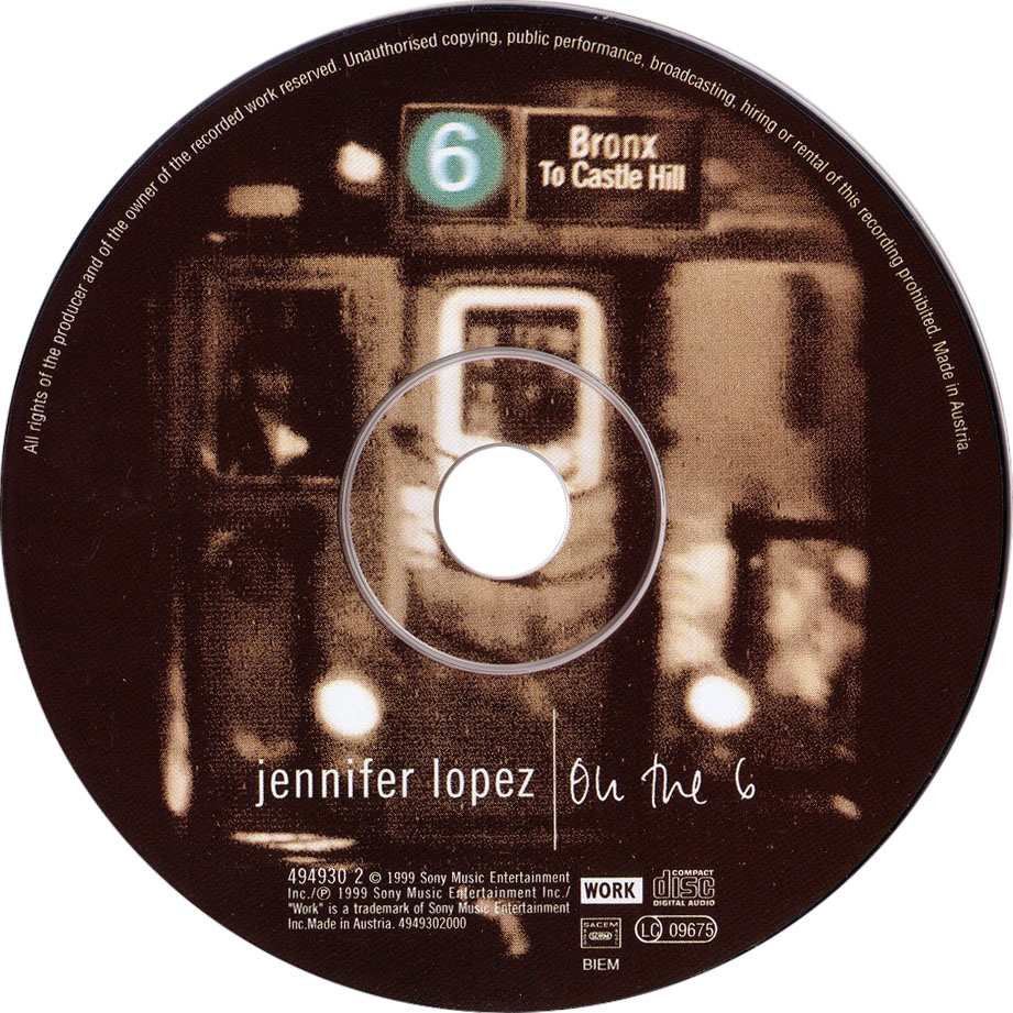 Cartula Cd de Jennifer Lopez - On The 6 (16 Canciones)