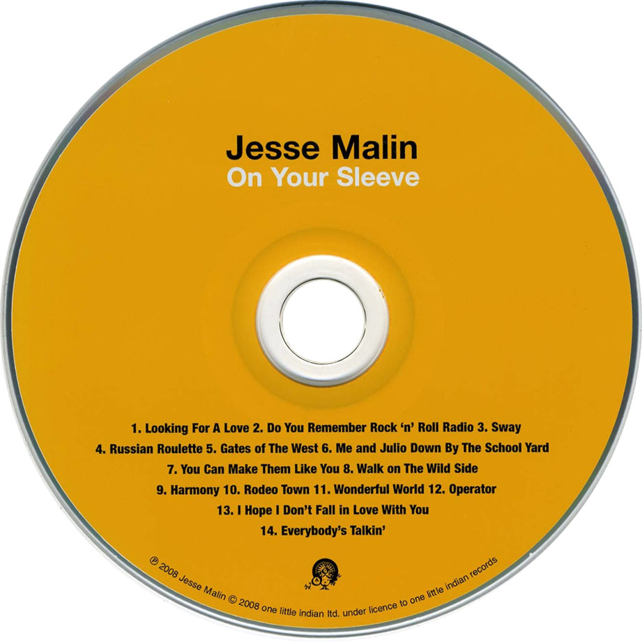 Cartula Cd de Jesse Malin - On Your Sleeve