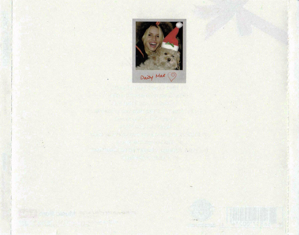 Cartula Interior Trasera de Jessica Simpson - Happy Christmas