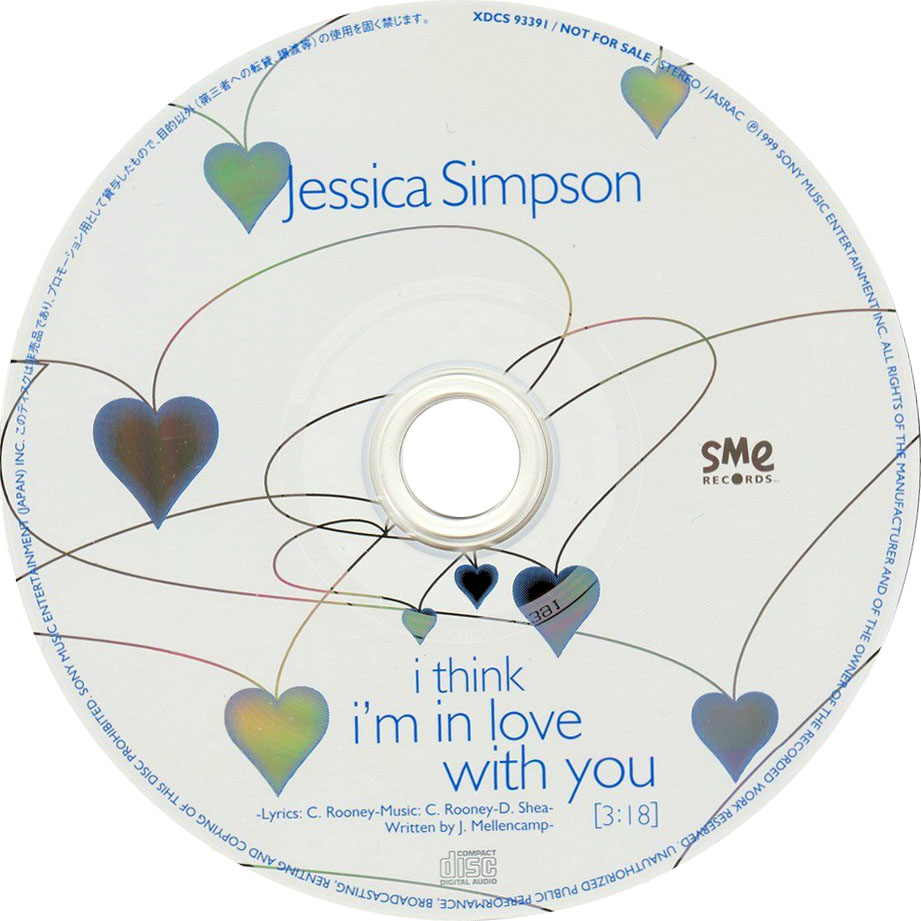 Cartula Cd de Jessica Simpson - I Think I'm In Love With You (Cd Single)