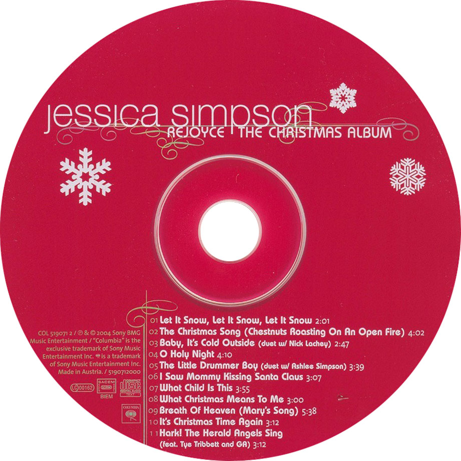 Cartula Cd de Jessica Simpson - Rejoyce The Christmas Album