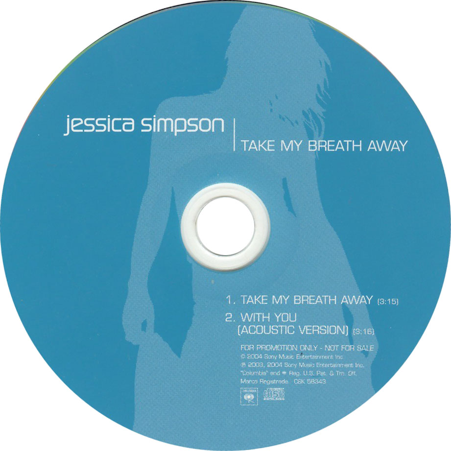 Cartula Cd de Jessica Simpson - Take My Breath Away (Cd Single)