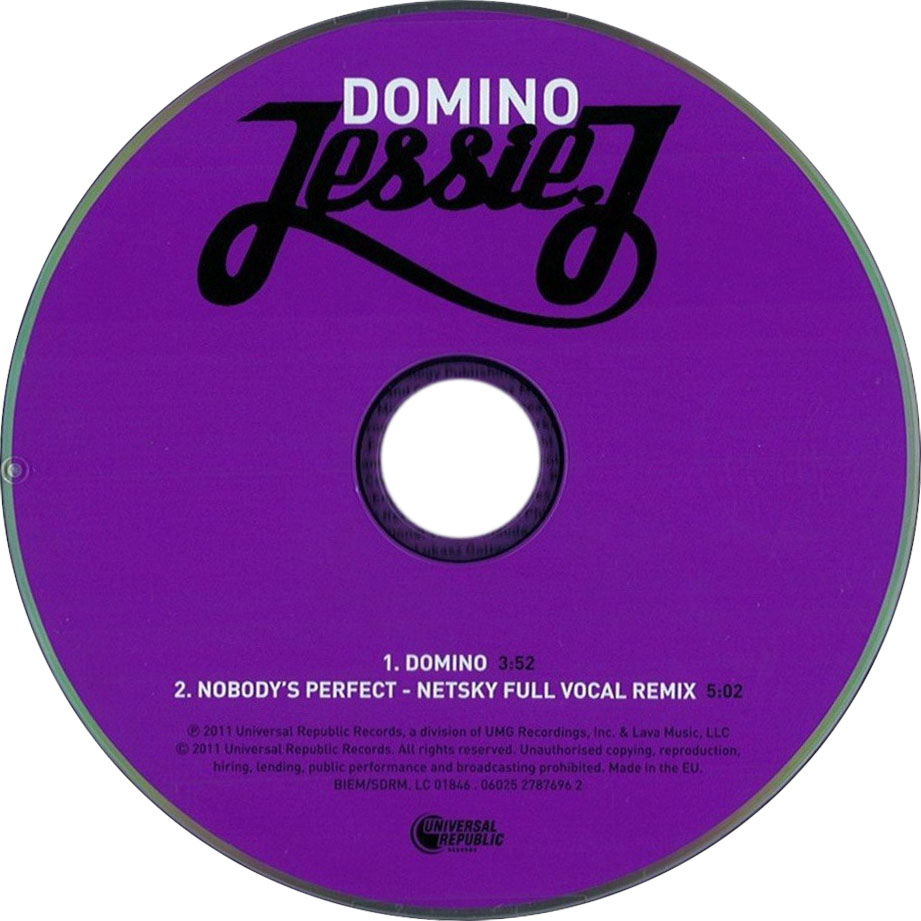 Cartula Cd de Jessie J - Domino (Cd Single)