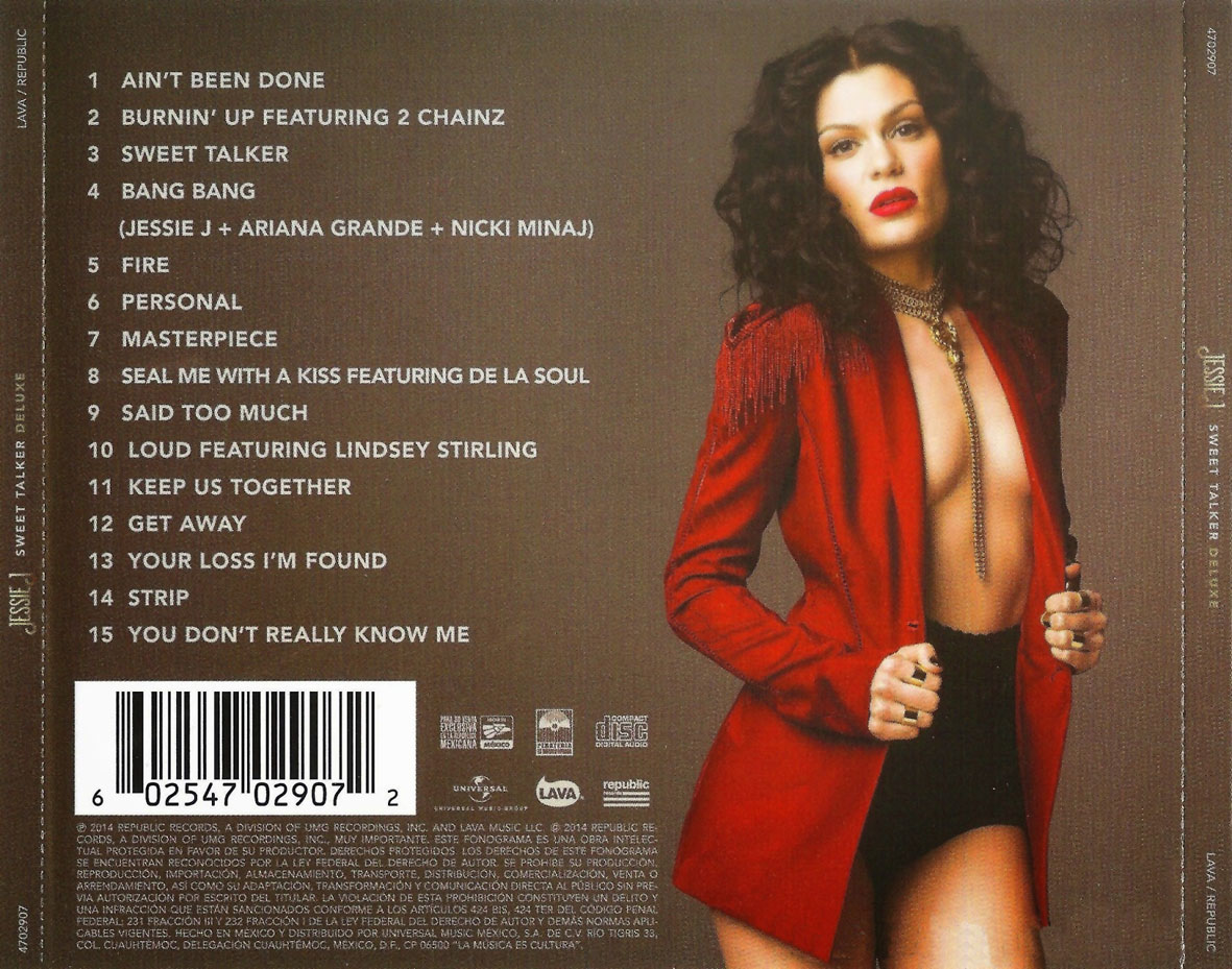 Cartula Trasera de Jessie J - Sweet Talker (Deluxe Edition)