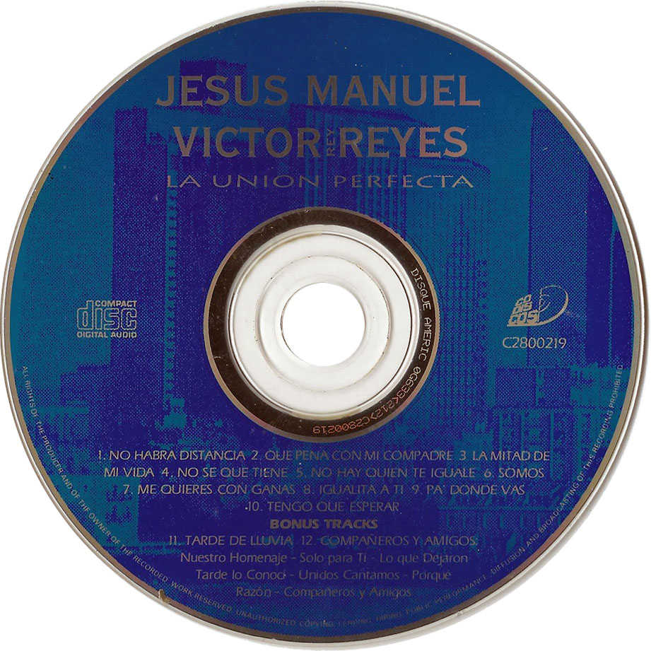Cartula Cd de Jesus Manuel & Victor Reyes - Nos Tomamos El Mundo