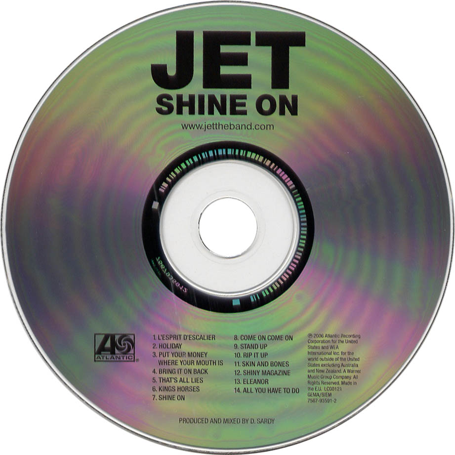 Cartula Cd de Jet - Shine On