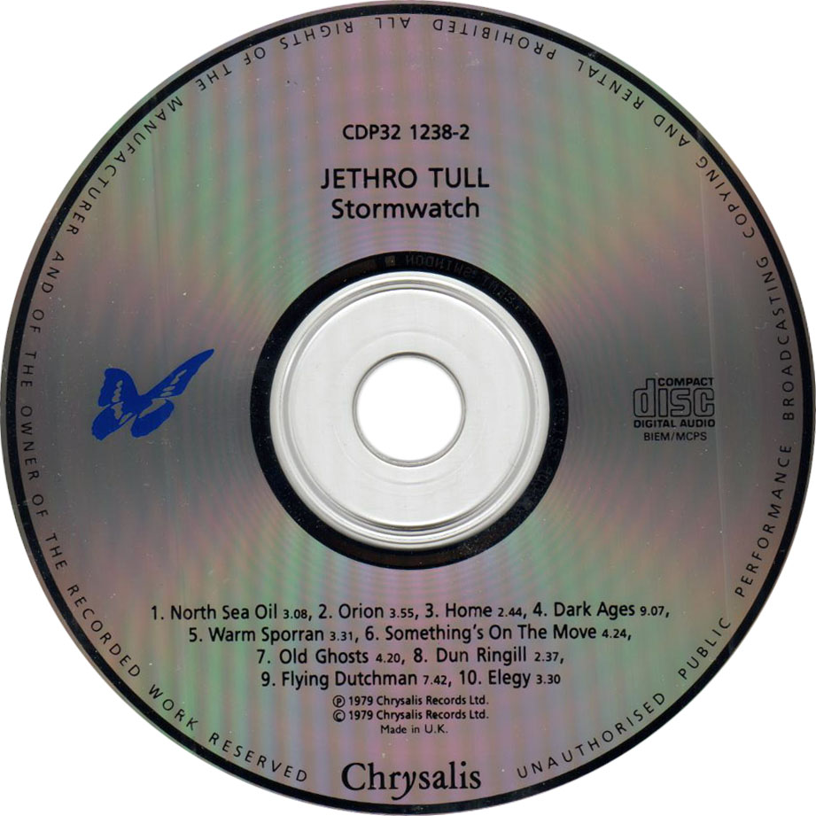 Cartula Cd de Jethro Tull - Stormwatch