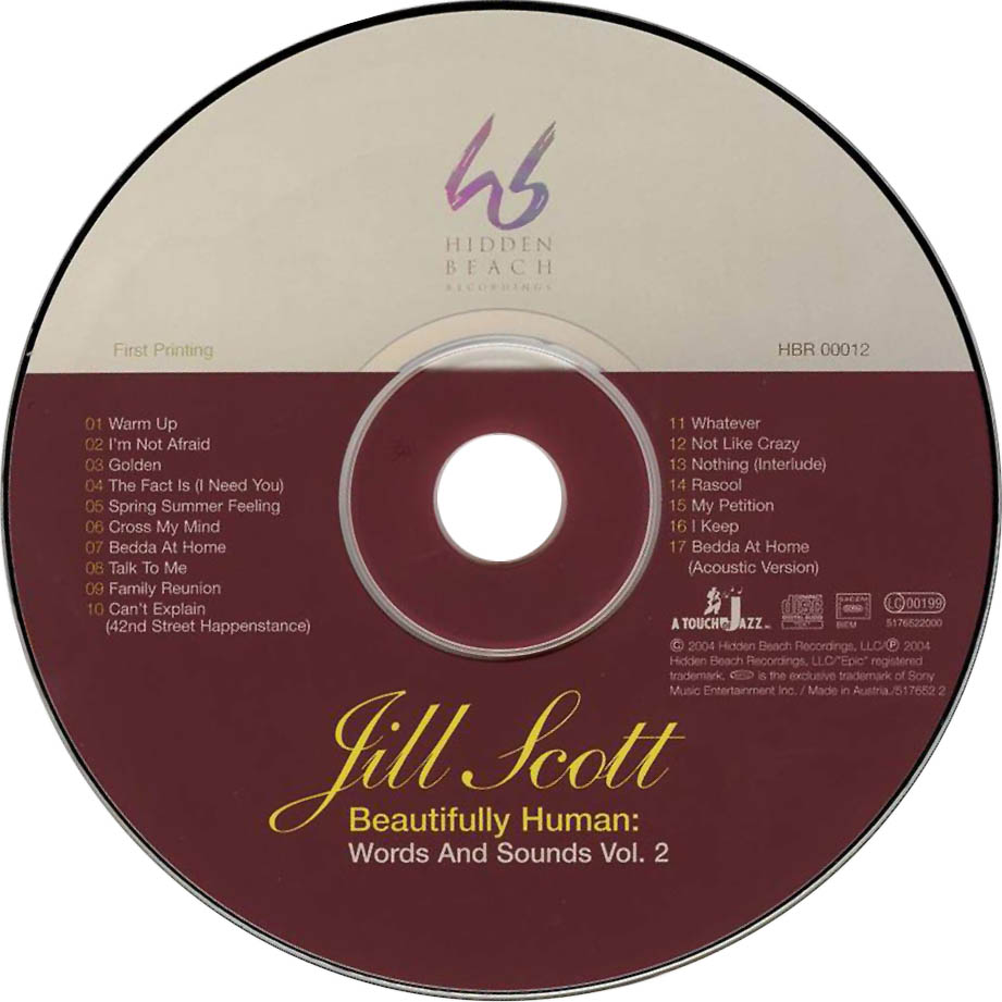 Cartula Cd de Jill Scott - Beautifully Human