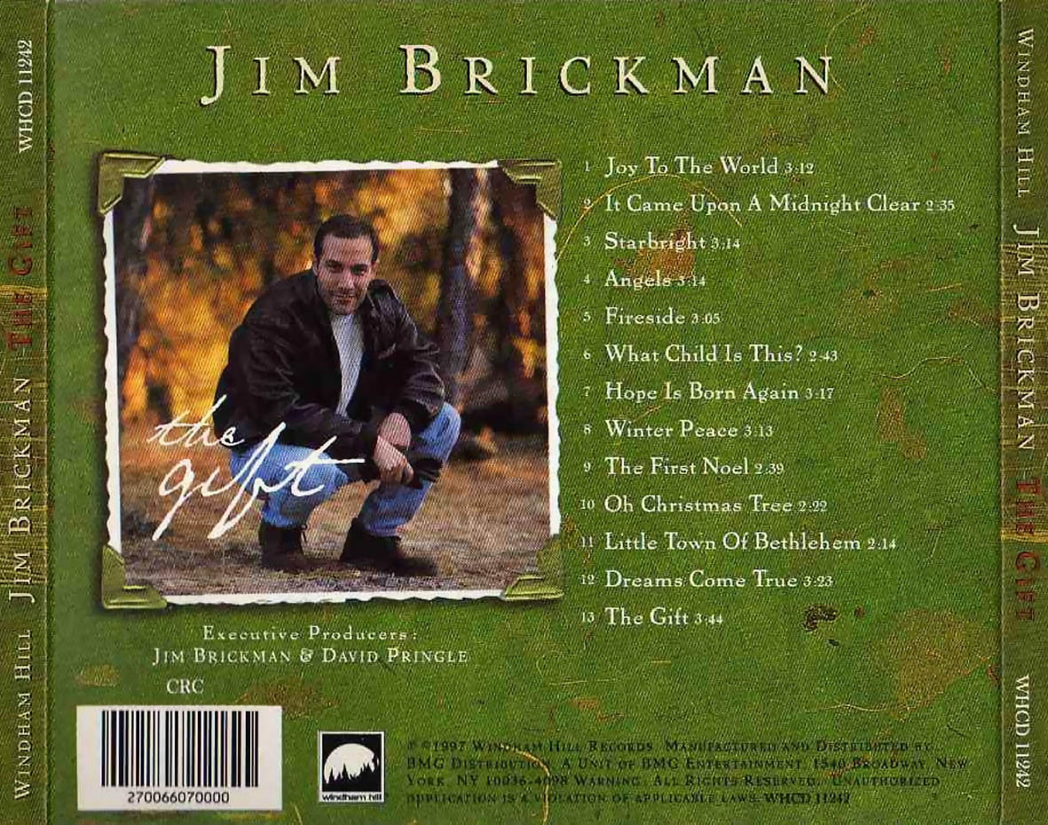 Cartula Trasera de Jim Brickman - The Gift