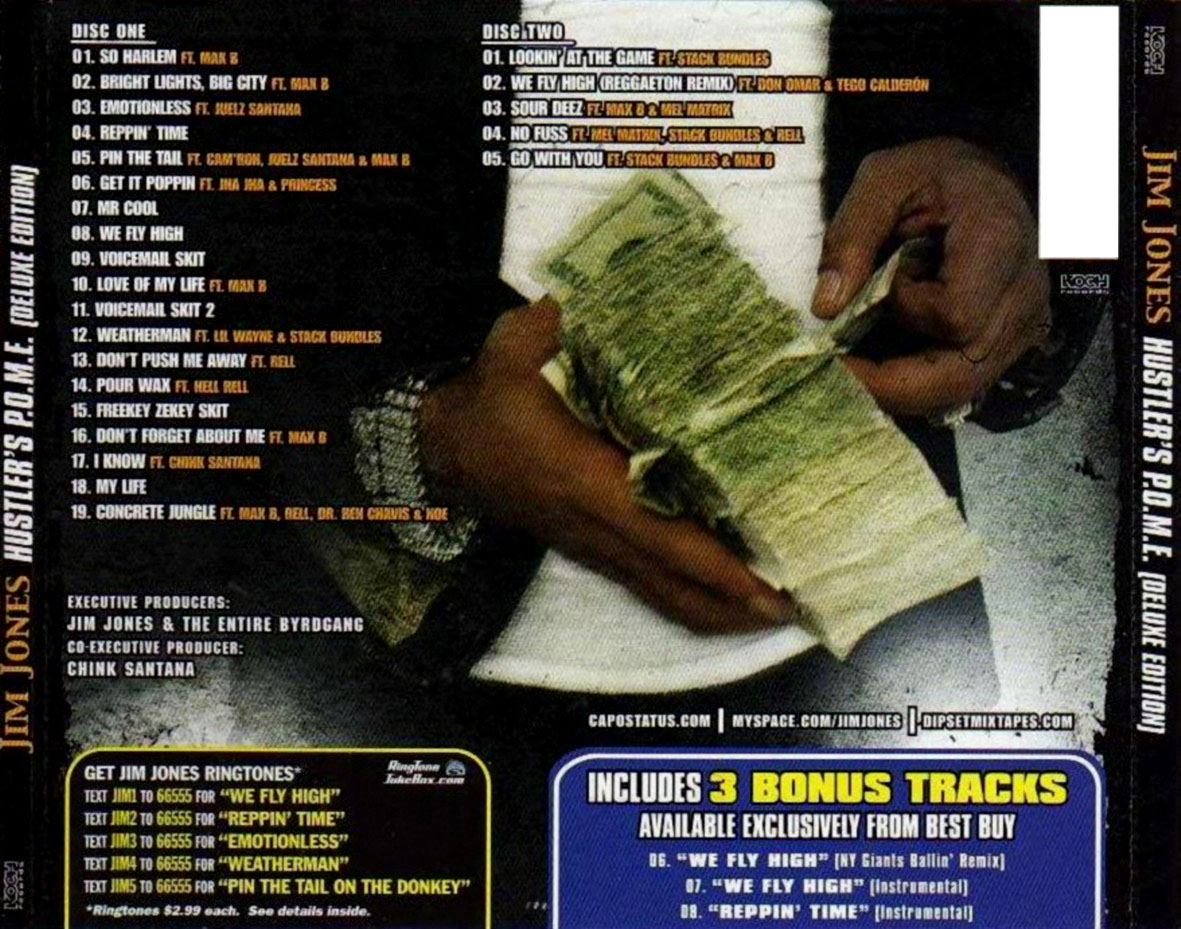 Cartula Trasera de Jim Jones - Hustler's P.o.m.e. (Product Of My Environment) (Deluxe Edition)