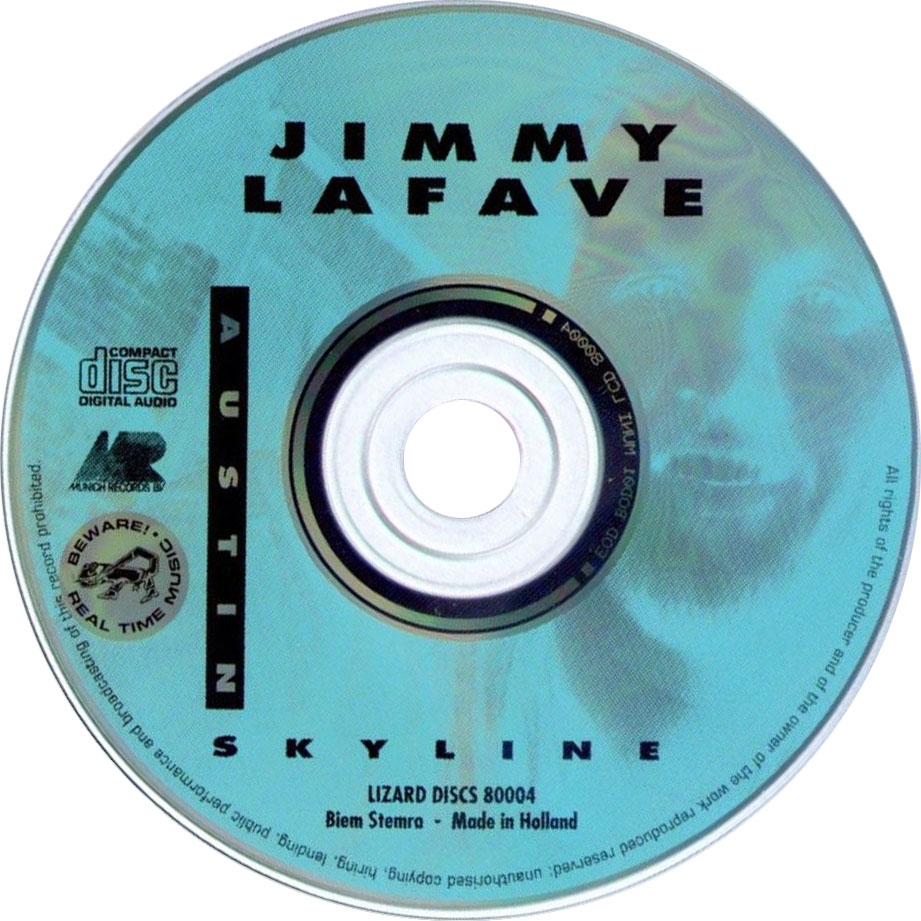 Cartula Cd de Jimmy Lafave - Austin Skyline