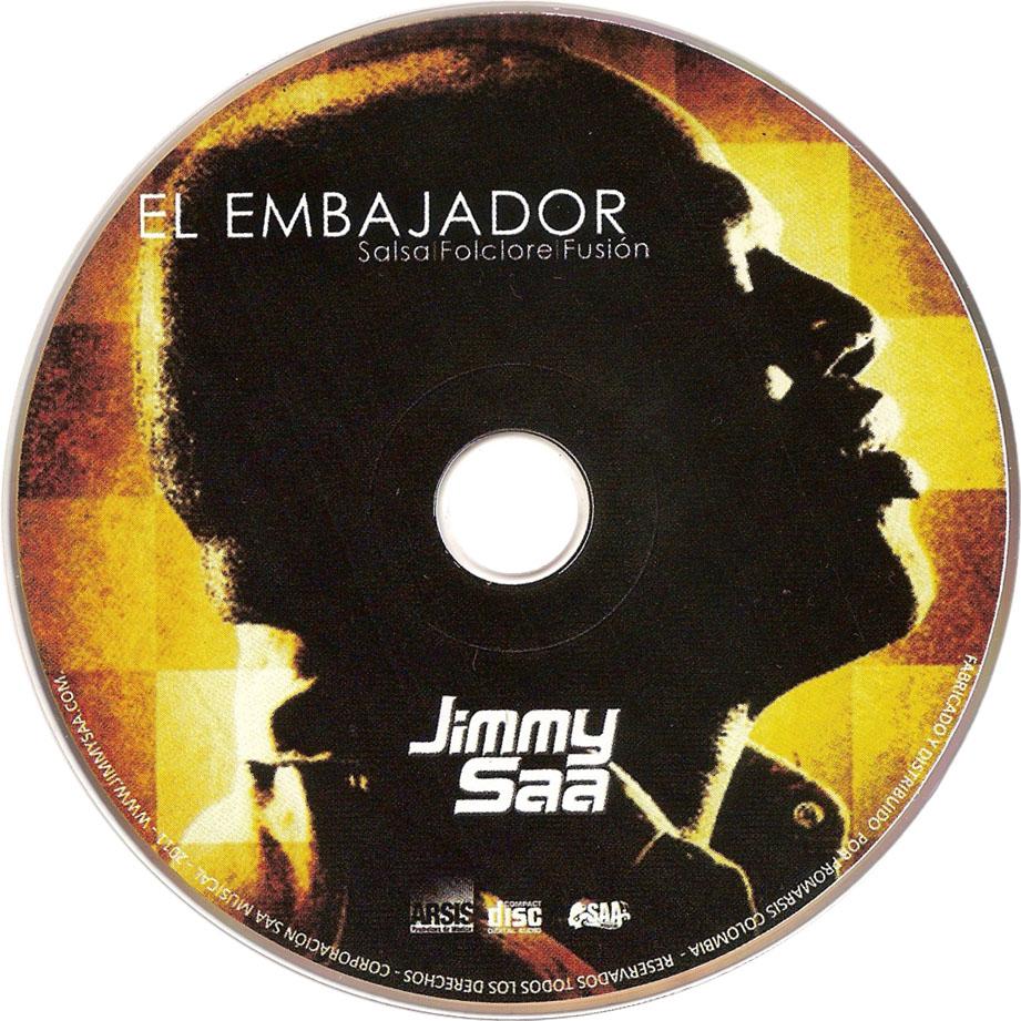Cartula Cd de Jimmy Saa - El Embajador
