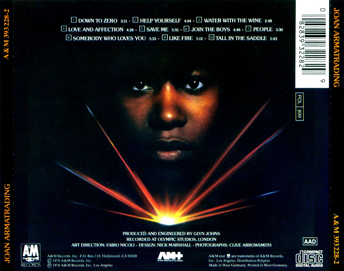 Cartula Trasera de Joan Armatrading - Joan Armatrading