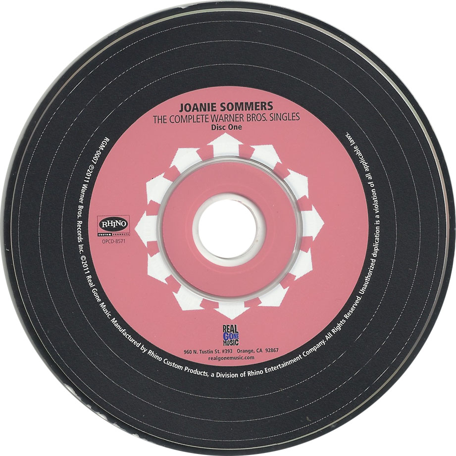Cartula Cd1 de Joanie Sommers - The Complete Warner Bros. Singles