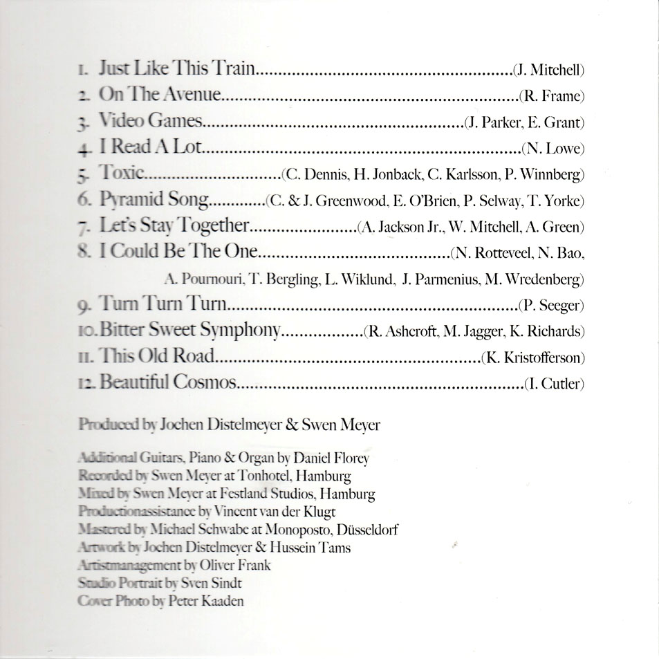 Cartula Interior Frontal de Jochen Distelmeyer - Songs From The Bottom Volume 1