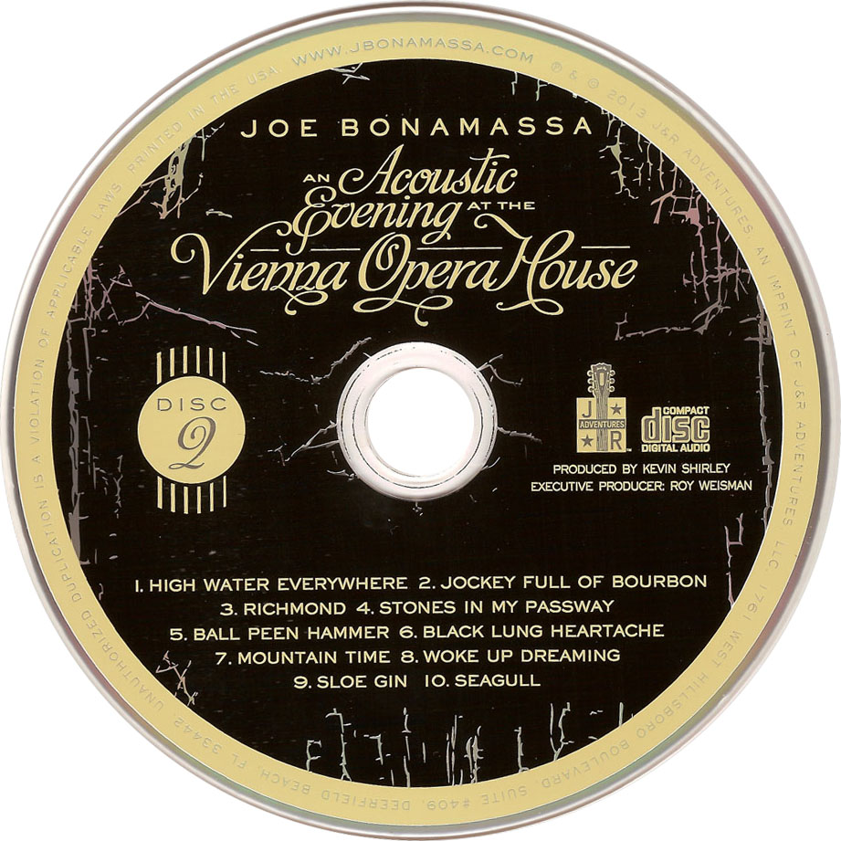 Cartula Cd2 de Joe Bonamassa - An Acoustic Evening At The Vienna Opera House