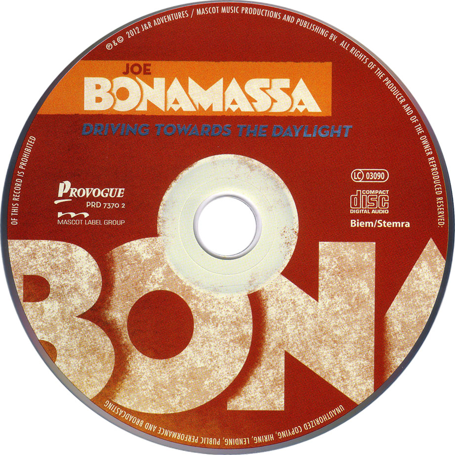 Cartula Cd de Joe Bonamassa - Driving Towards The Daylight