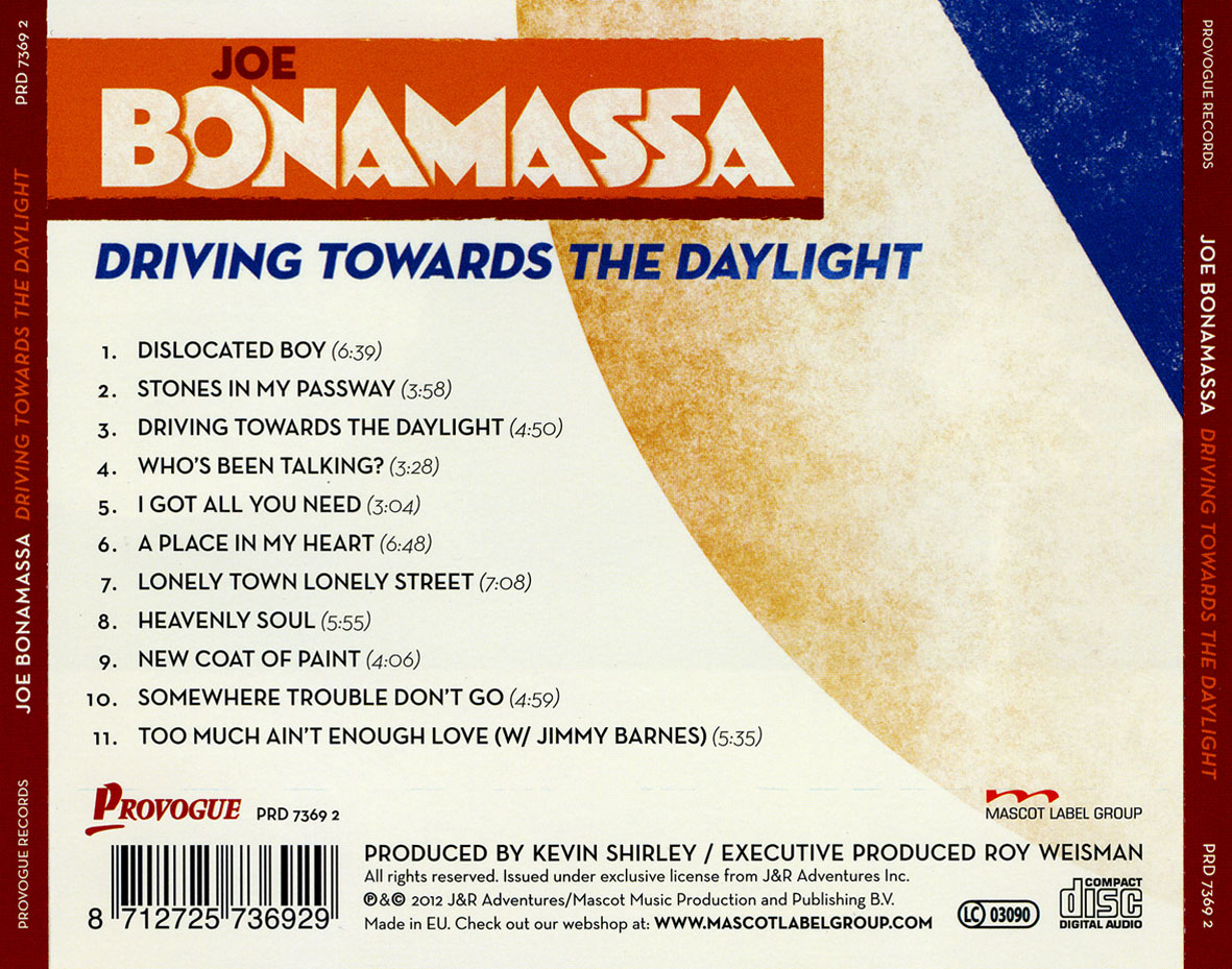 Cartula Trasera de Joe Bonamassa - Driving Towards The Daylight