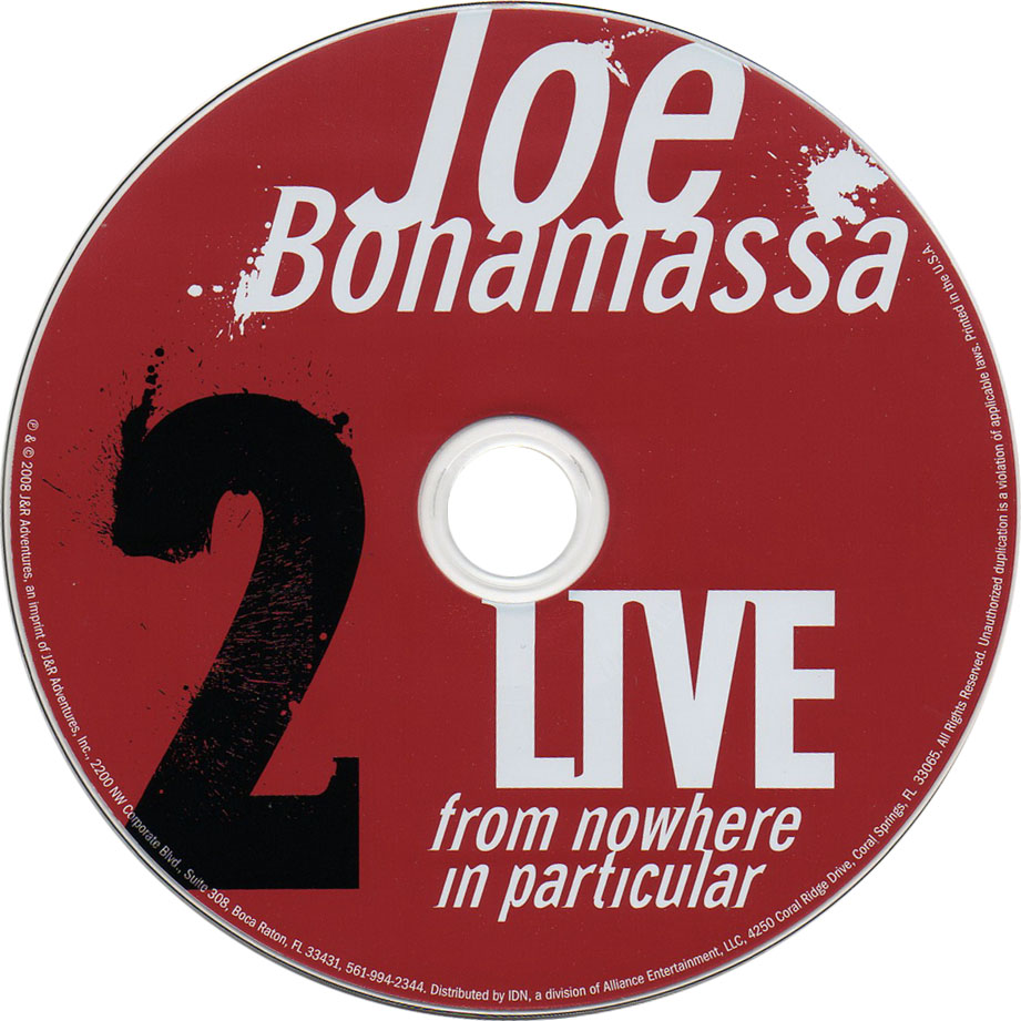 Cartula Cd2 de Joe Bonamassa - Live From Nowhere In Particular