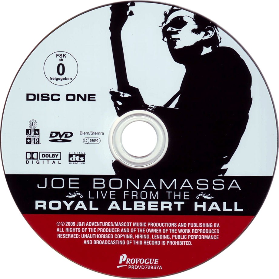 Cartula Dvd1 de Joe Bonamassa - Live From The Royal Albert Hall (Dvd)