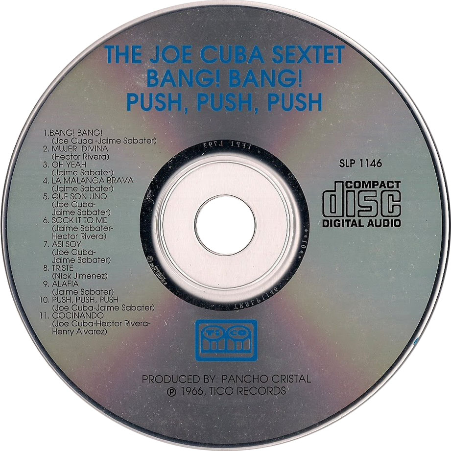Cartula Cd de Joe Cuba Sextette - Bang! Bang! Push, Push, Push