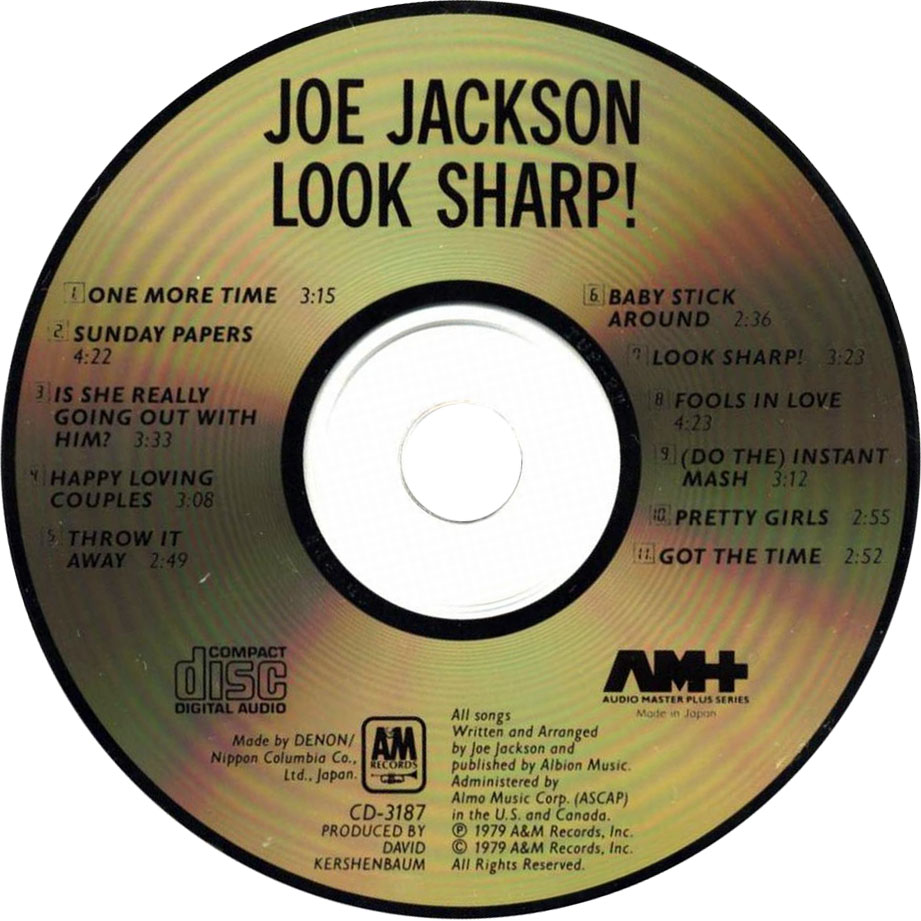 Cartula Cd de Joe Jackson - Look Sharp!