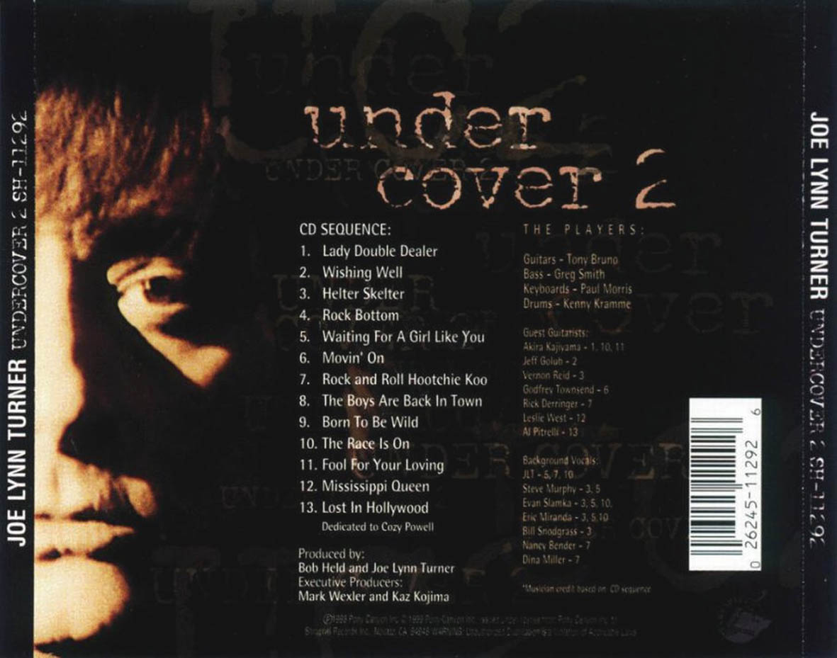 Cartula Trasera de Joe Lynn Turner - Under Cover 2