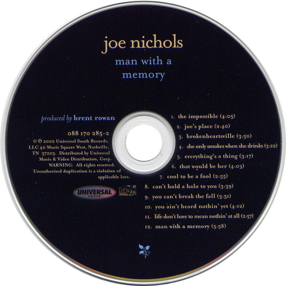 Cartula Cd de Joe Nichols - Man With A Memory