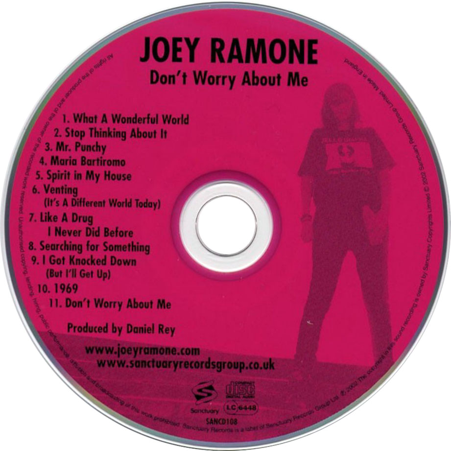 Cartula Cd de Joey Ramone - Don't Worry About Me