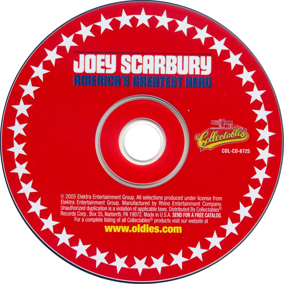 Cartula Cd de Joey Scarbury - America's Greatest Hero