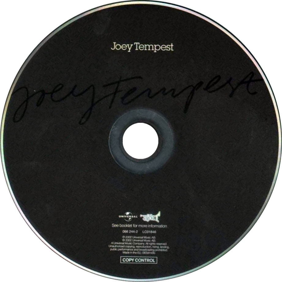Cartula Cd de Joey Tempest - Joey Tempest