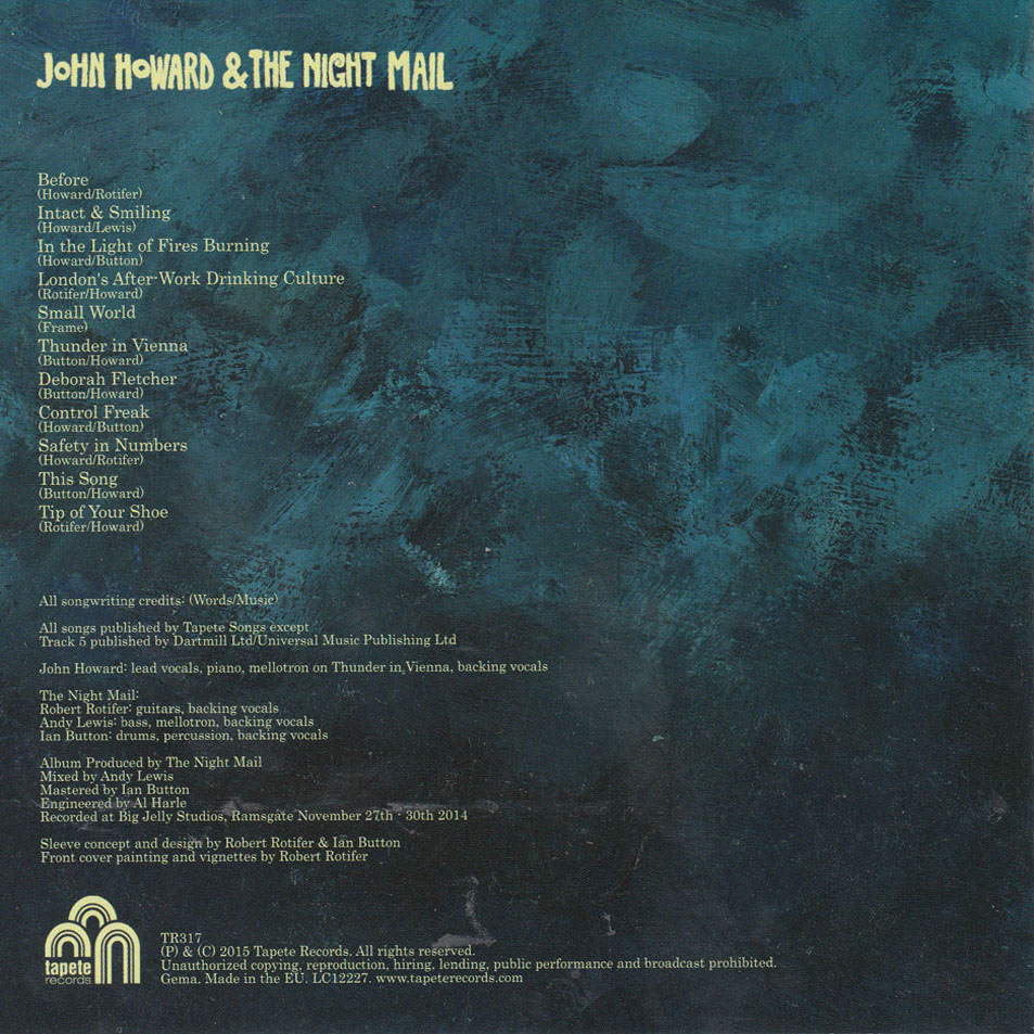 Cartula Interior Frontal de John Howard & The Night Mail - John Howard & The Night Mail