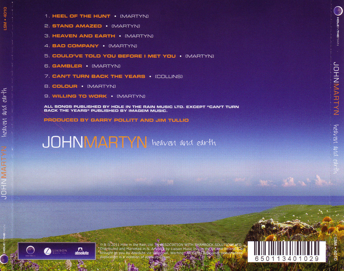 Cartula Trasera de John Martyn - Heaven And Earth
