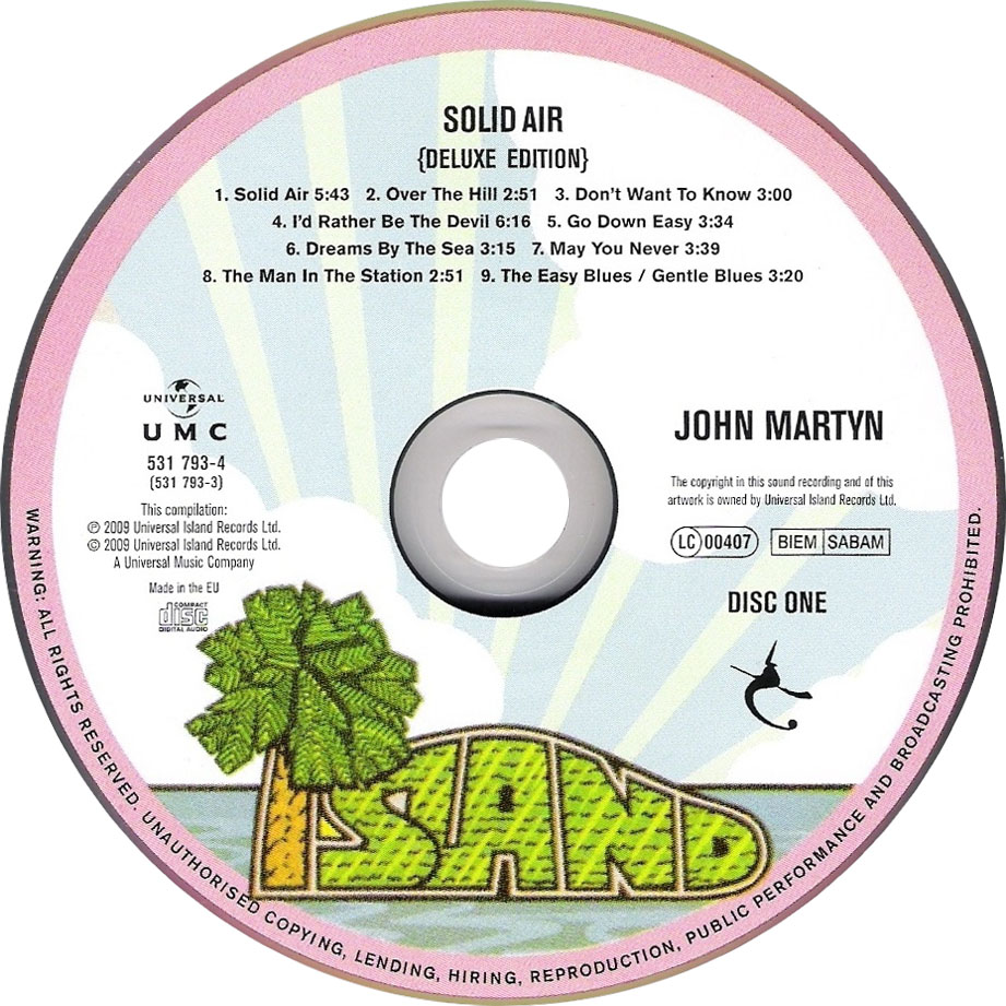 Cartula Cd1 de John Martyn - Solid Air (2009)