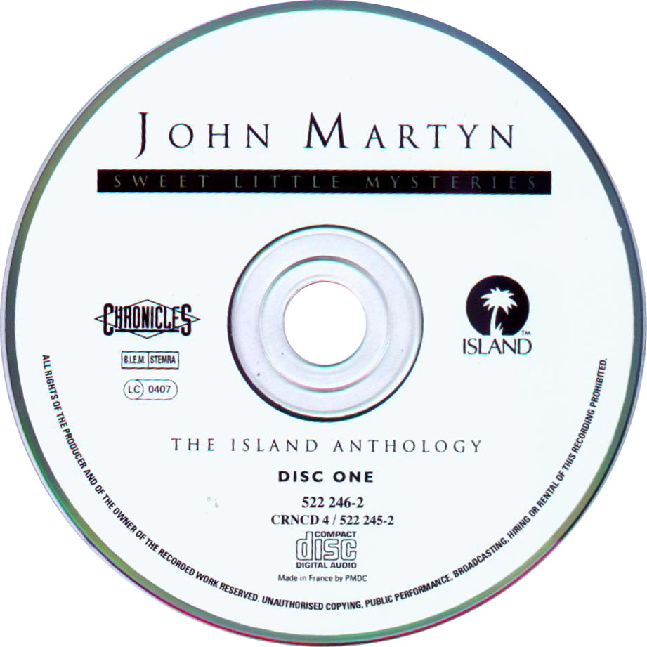 Cartula Cd1 de John Martyn - Sweet Little Mysteries