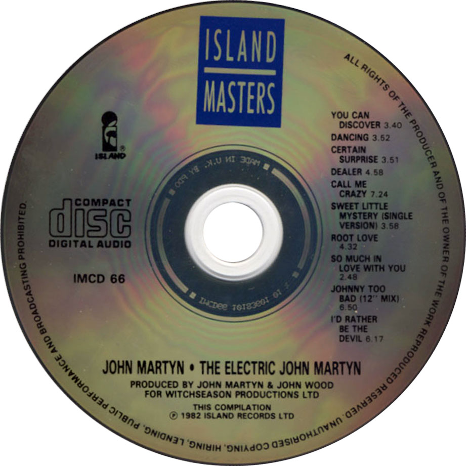 Cartula Cd de John Martyn - The Electric John Martyn