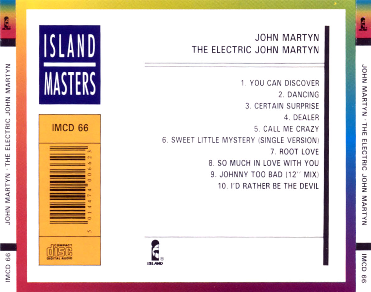 Cartula Trasera de John Martyn - The Electric John Martyn