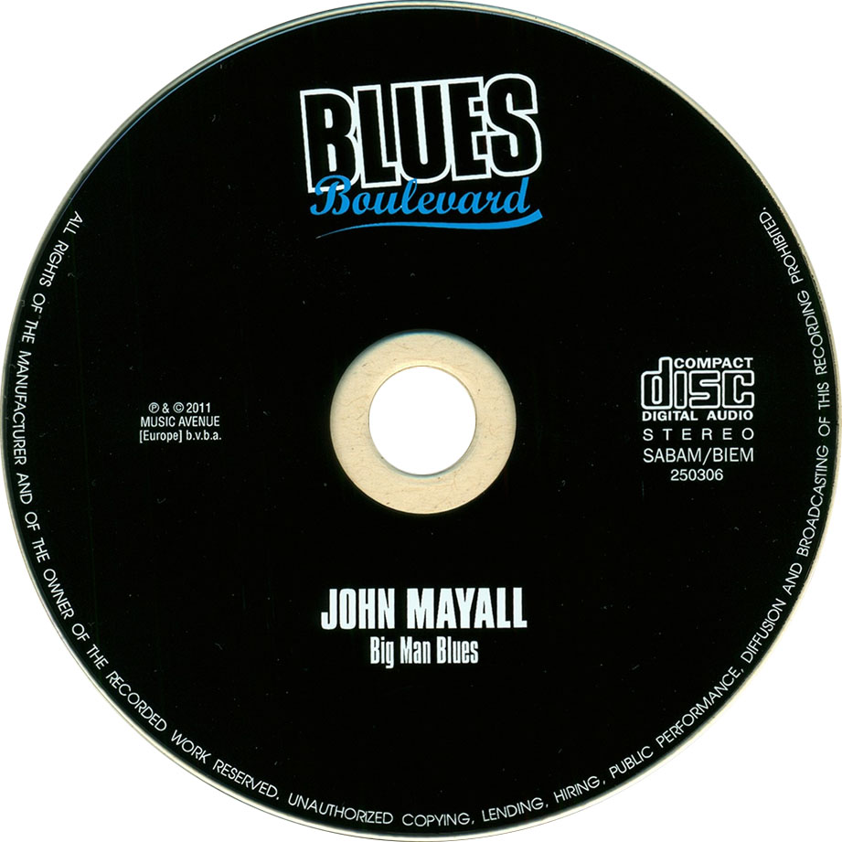 Cartula Cd de John Mayall - Big Man Blues