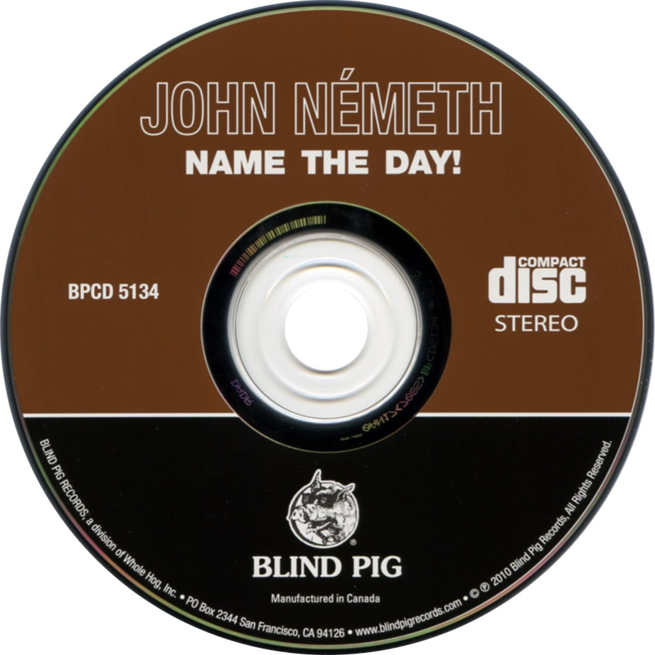 Cartula Cd de John Nemeth - Name The Day!