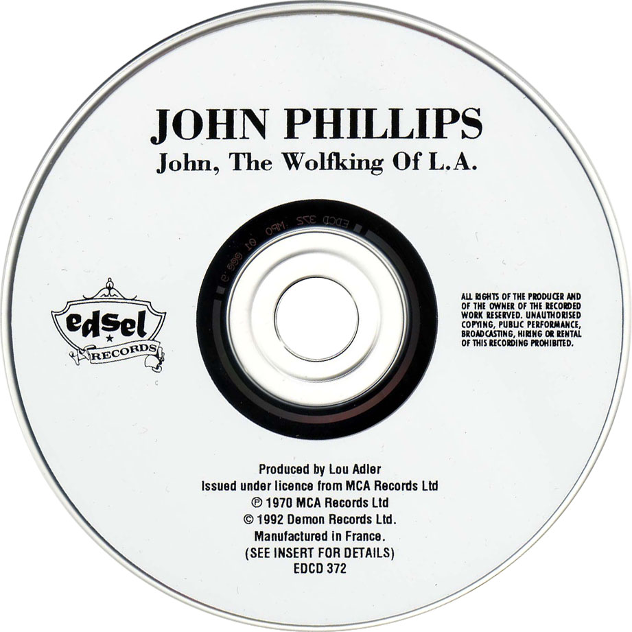 Cartula Cd de John Phillips - John, The Wolf King Of L.a.