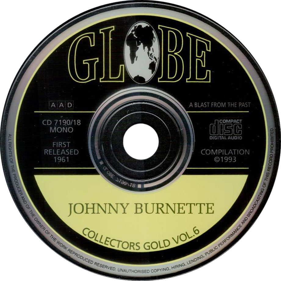 Cartula Cd de Johnny Burnette - Sings