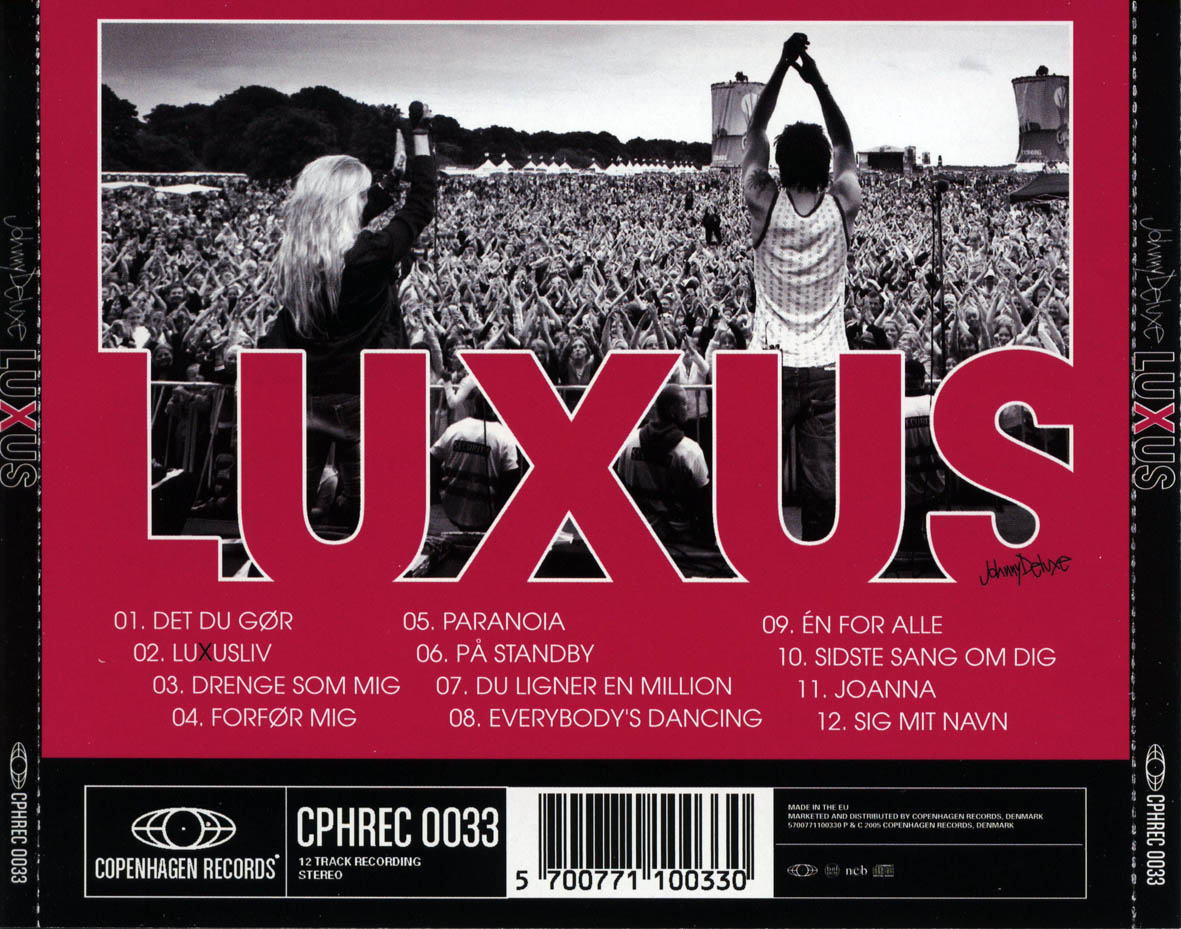 Cartula Trasera de Johnny Deluxe - Luxus