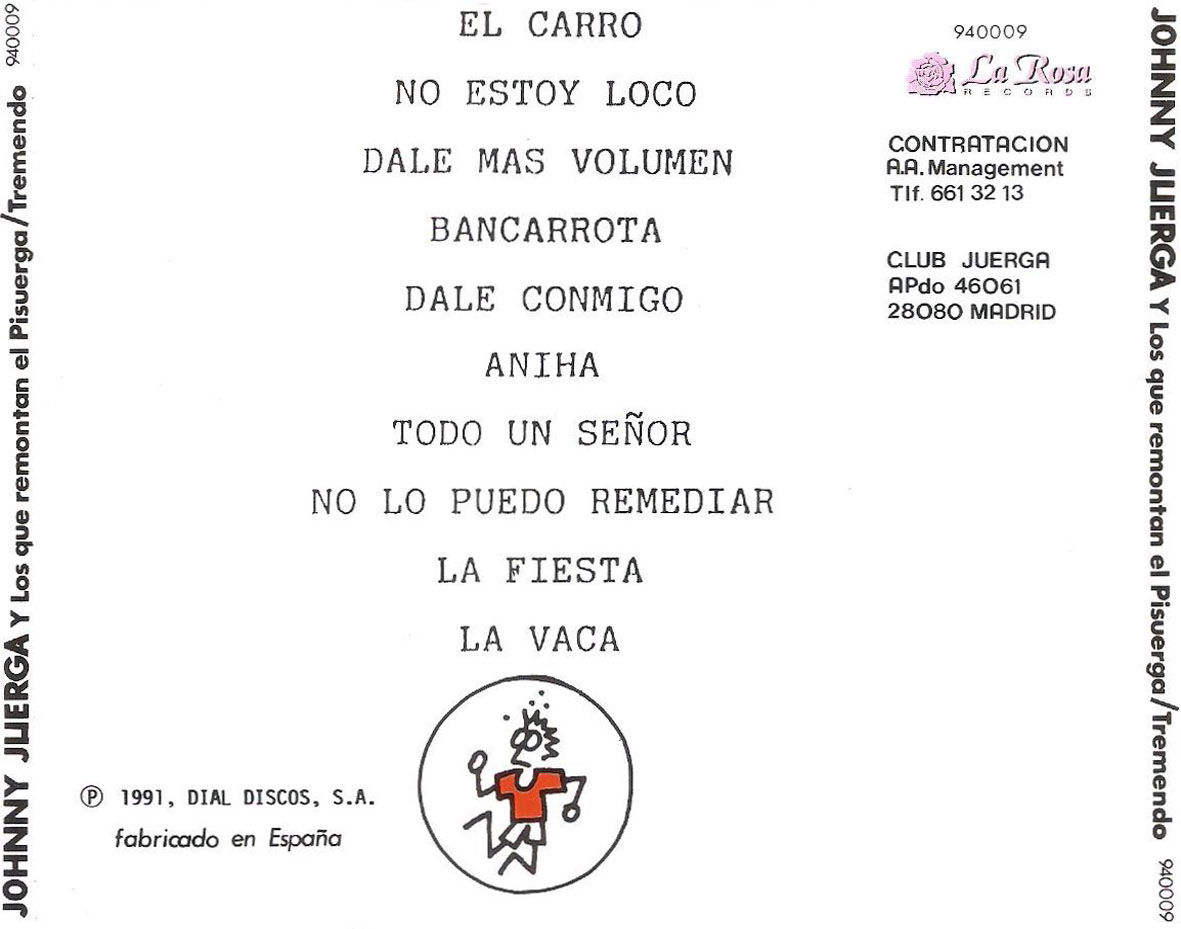 Cartula Trasera de Johnny Juerga Y Los Que Remontan El Pisuerga - Tremendo
