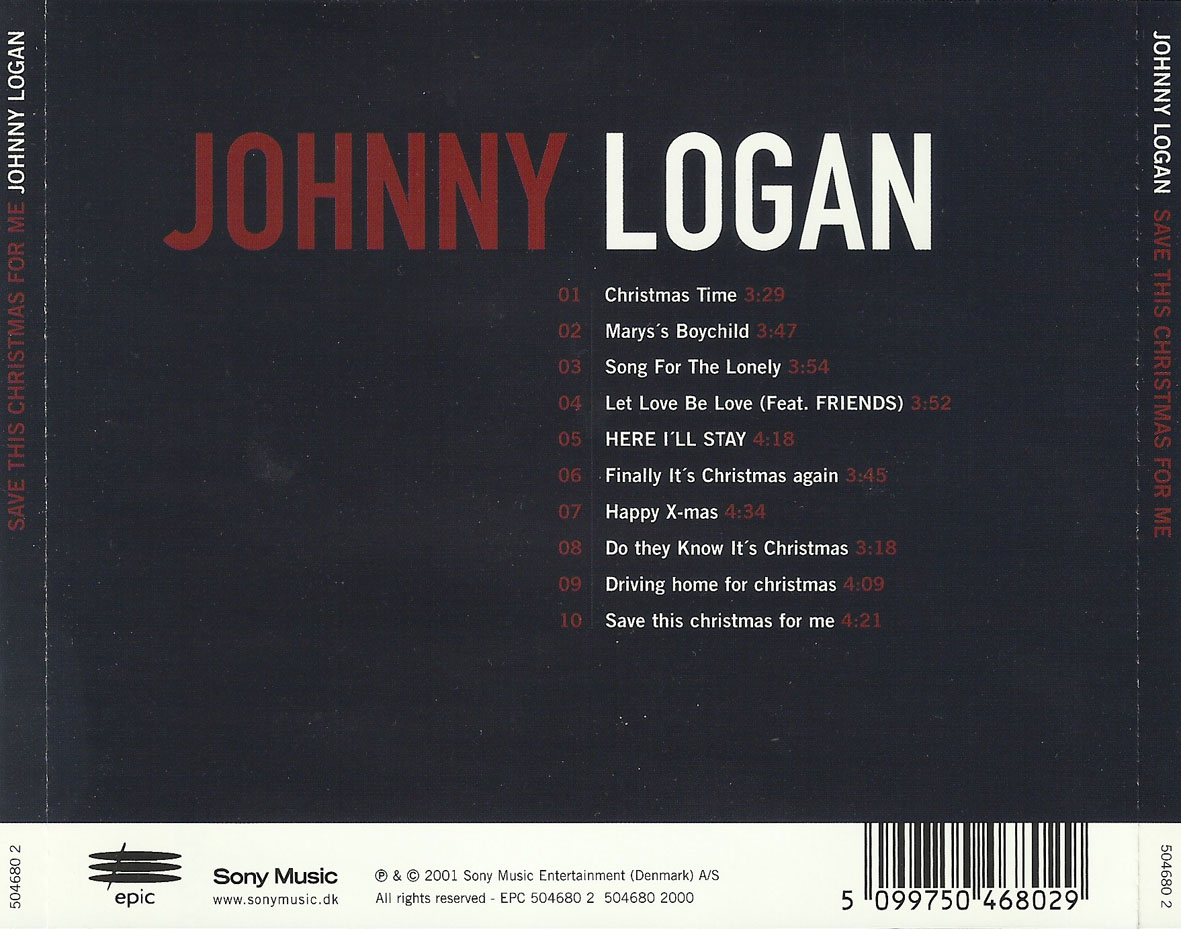 Cartula Trasera de Johnny Logan - Save This Christmas For Me