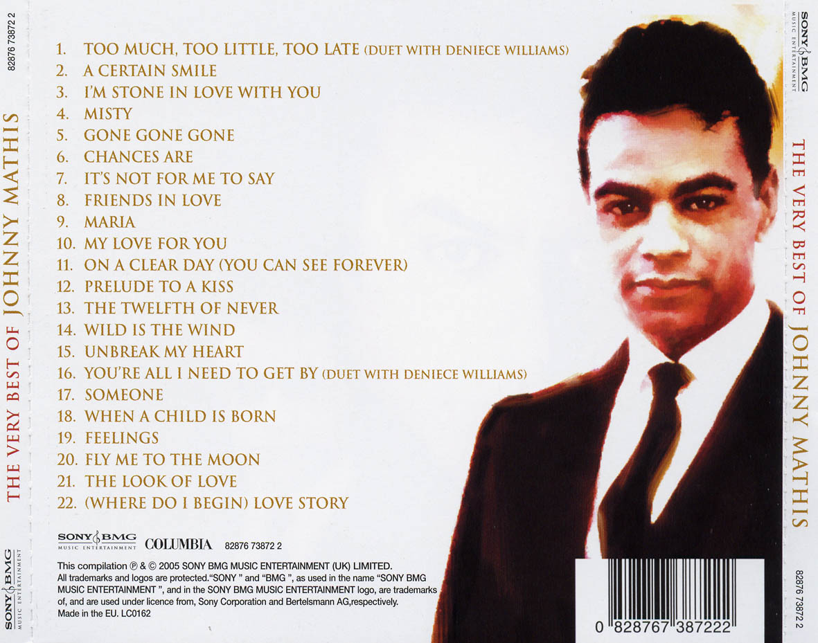 Cartula Trasera de Johnny Mathis - The Very Best Of Johnny Mathis