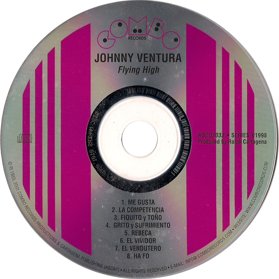 Cartula Cd de Johnny Ventura - Flying High