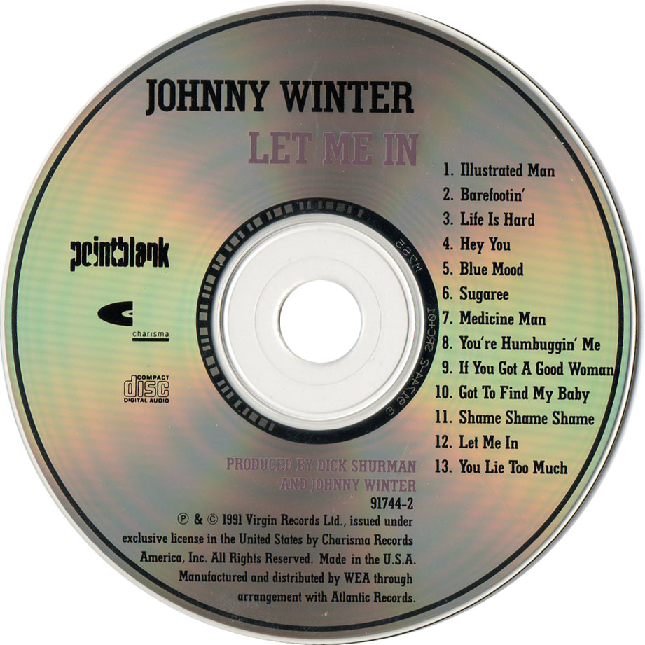Cartula Cd de Johnny Winter - Let Me In