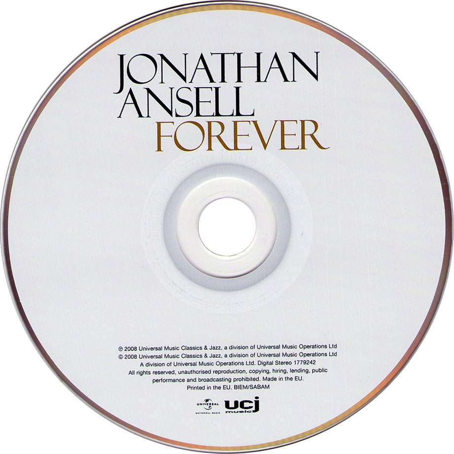 Cartula Cd de Jonathan Ansell - Forever