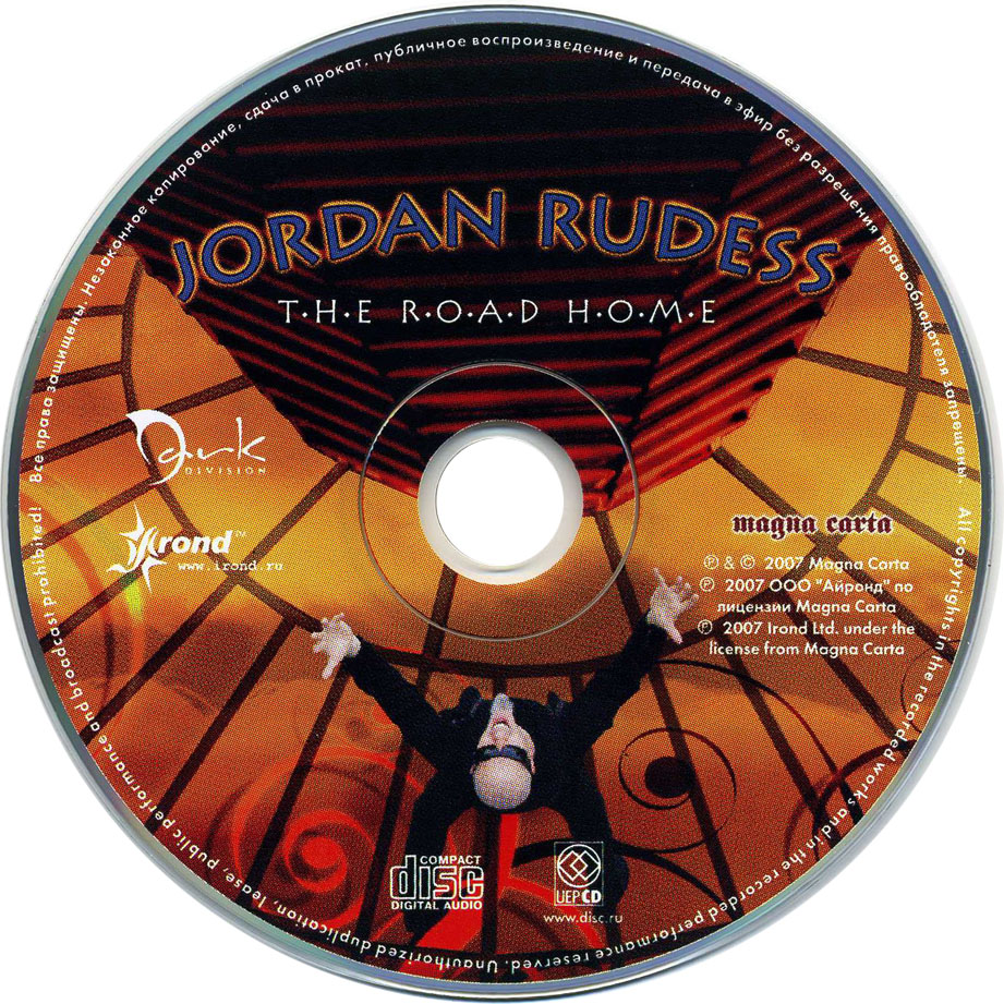 Cartula Cd de Jordan Rudess - The Road Home