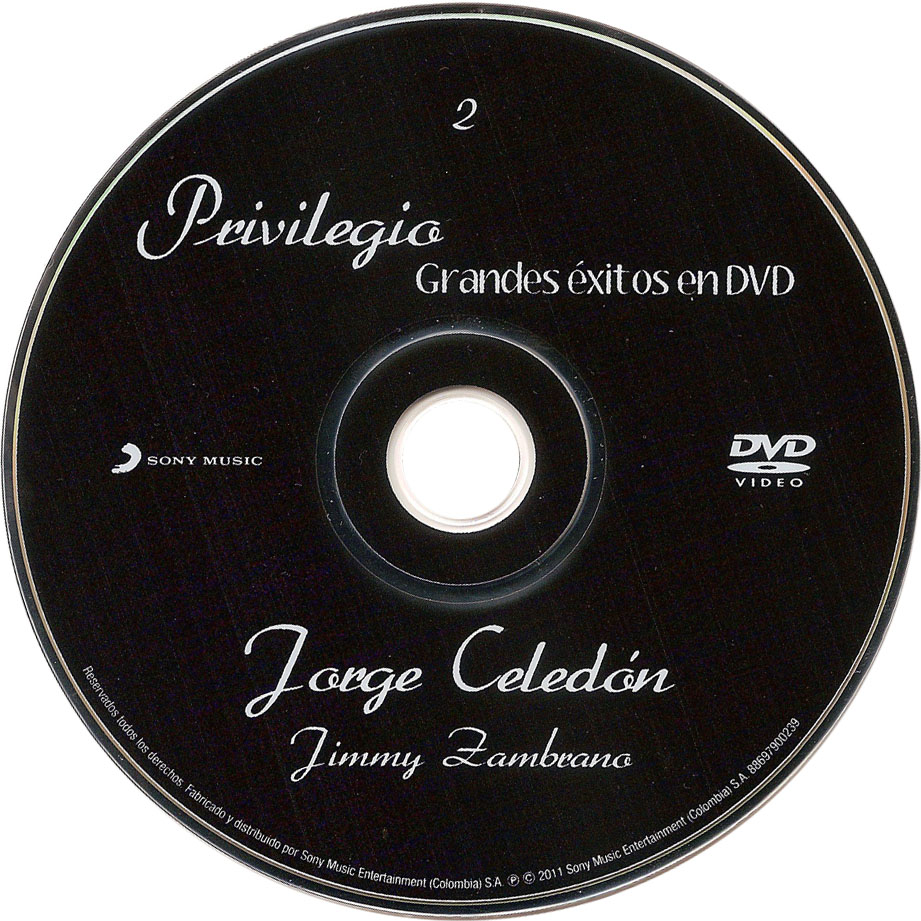 Cartula Dvd2 de Jorge Celedon & Jimmy Zambrano - Privilegio: Grandes Exitos En Dvd (Dvd)